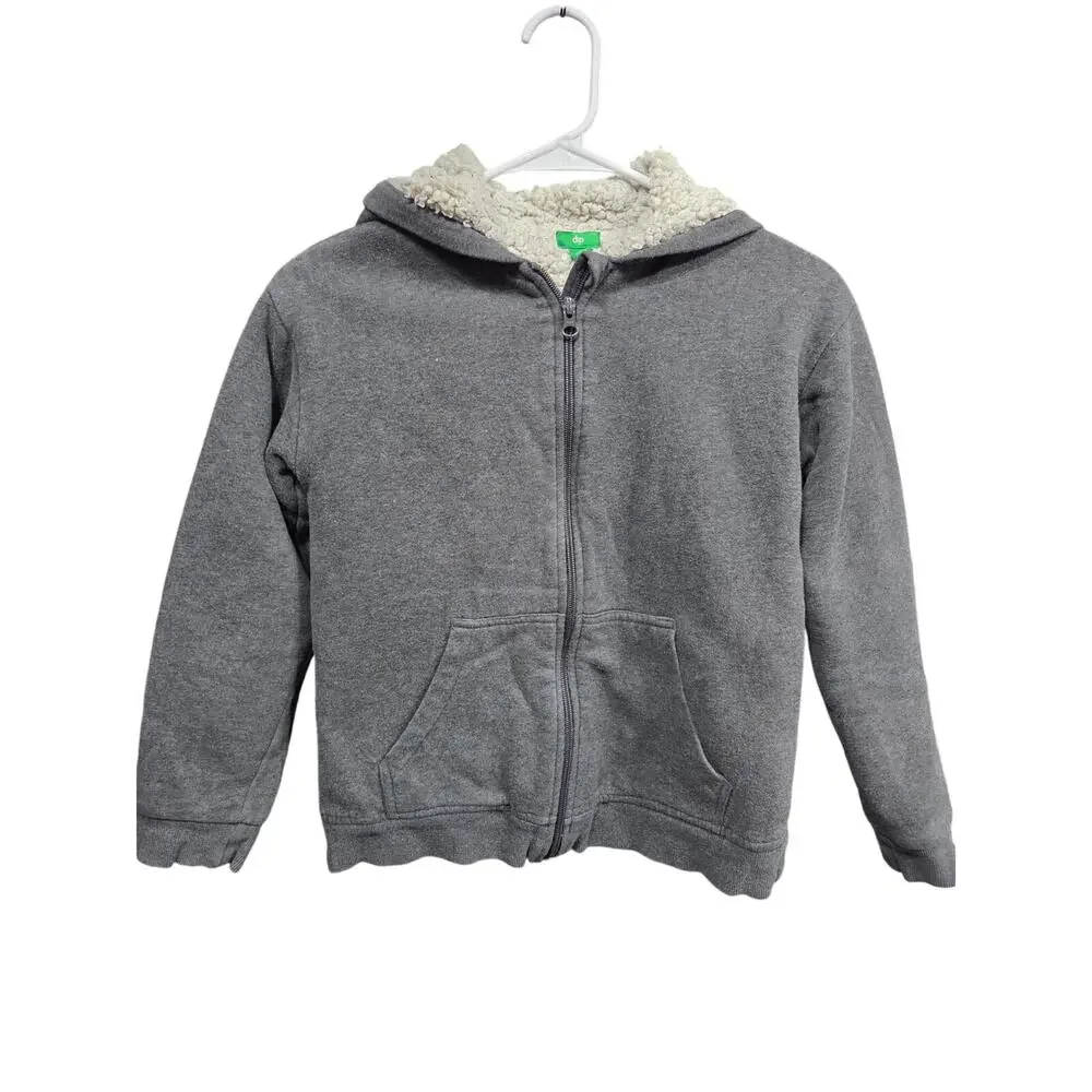 Gray Thick Fleece Jacket - dip - M (8-10)
